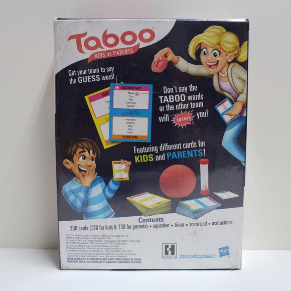 Taboo Kids vs Parents Ages 8+ by Hasbro Gaming in Sealed Unopened Package - Picture 2 of 11
